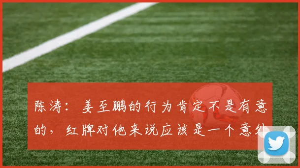 陈涛：姜至鹏的行为肯定不是有意的，红牌对他来说应该是一个意外